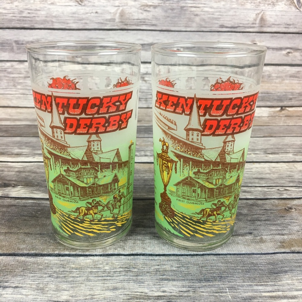 2 Vintage 1978 Kentucky Derby Mint Julep Glasses